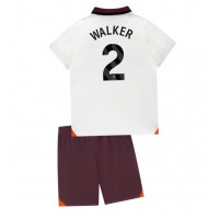 Manchester City Kyle Walker #2 Auswärts Trikotsatz Kinder 2023-24 Kurzarm (+ Kurze Hosen)